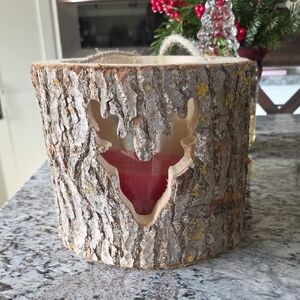 Rustic Reindeer Candle Holder